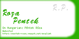 roza pentek business card